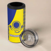 Custom Kazakhstan Football 4 in 1 Can Cooler Tumbler Go The Hawks - Wonder Print Shop