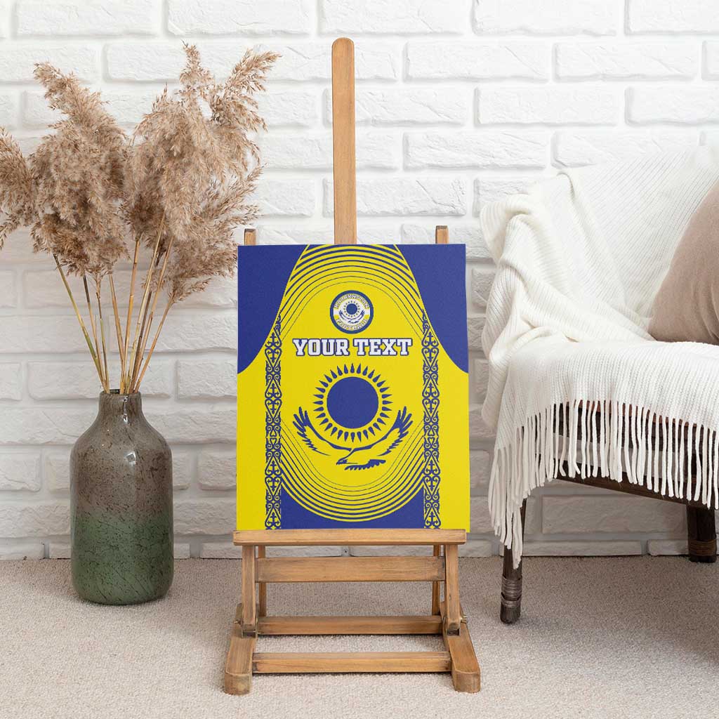 Custom Kazakhstan Football Canvas Wall Art Go The Hawks - Wonder Print Shop