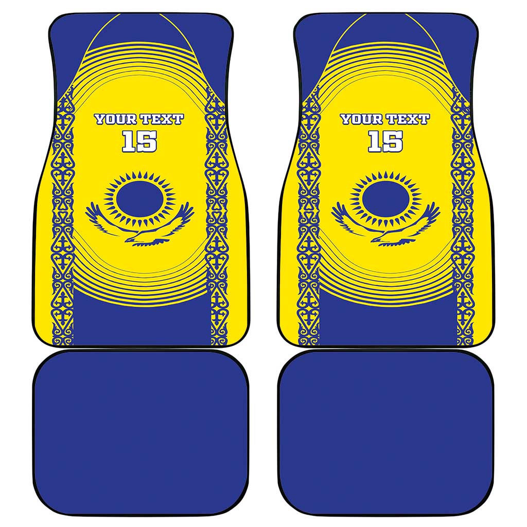 Custom Kazakhstan Football Car Mats Go The Hawks - Wonder Print Shop