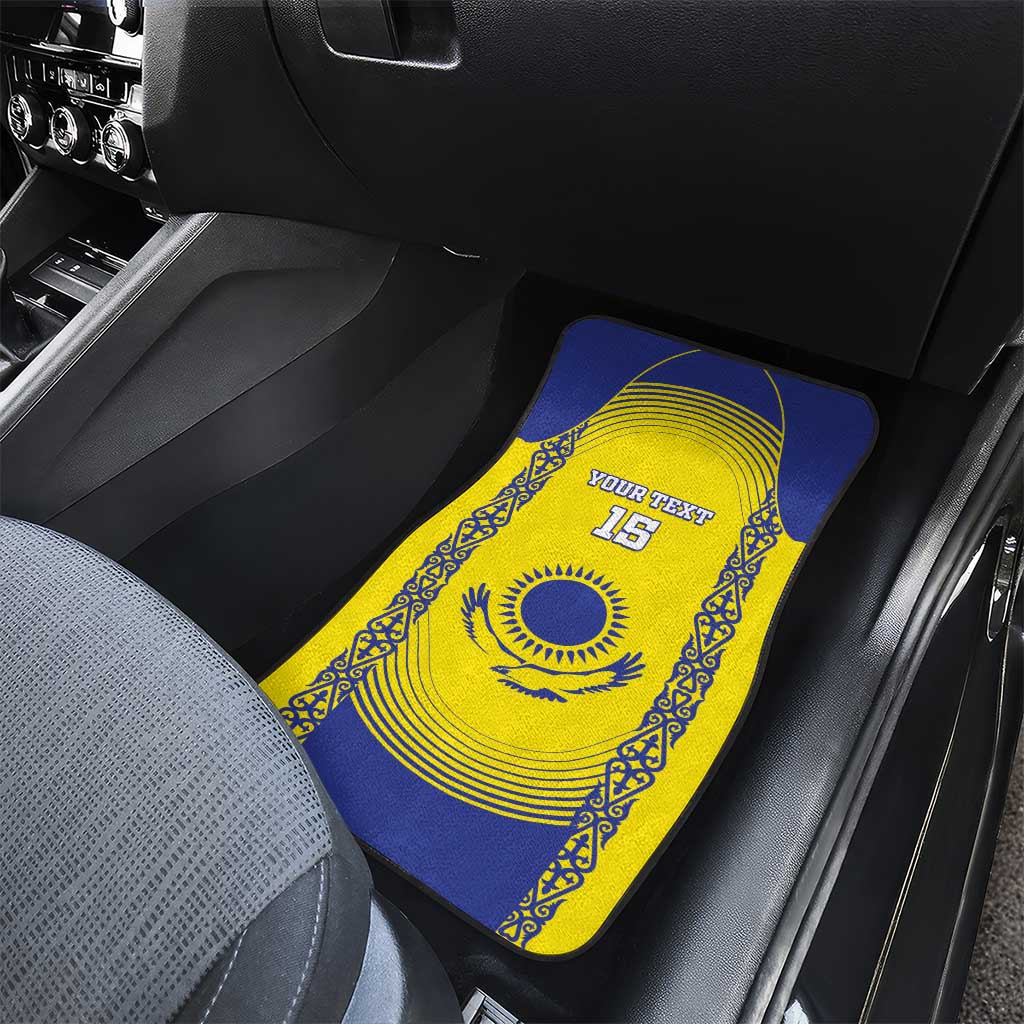 Custom Kazakhstan Football Car Mats Go The Hawks - Wonder Print Shop