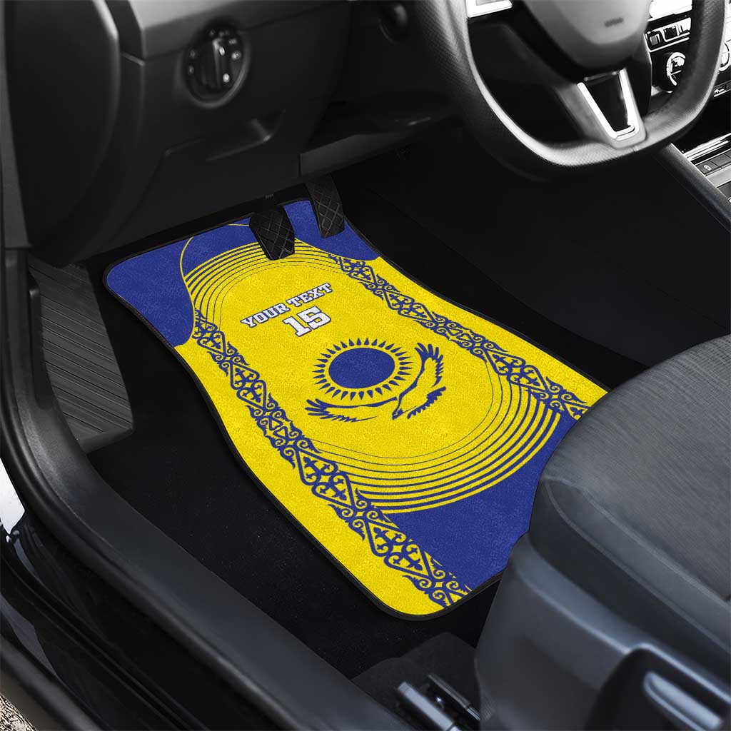 Custom Kazakhstan Football Car Mats Go The Hawks - Wonder Print Shop