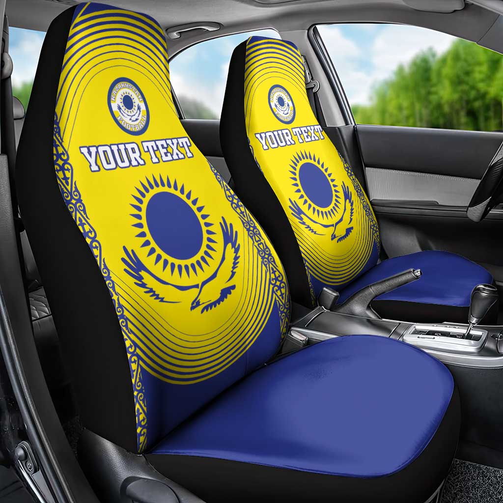 Custom Kazakhstan Football Car Seat Cover Go The Hawks - Wonder Print Shop