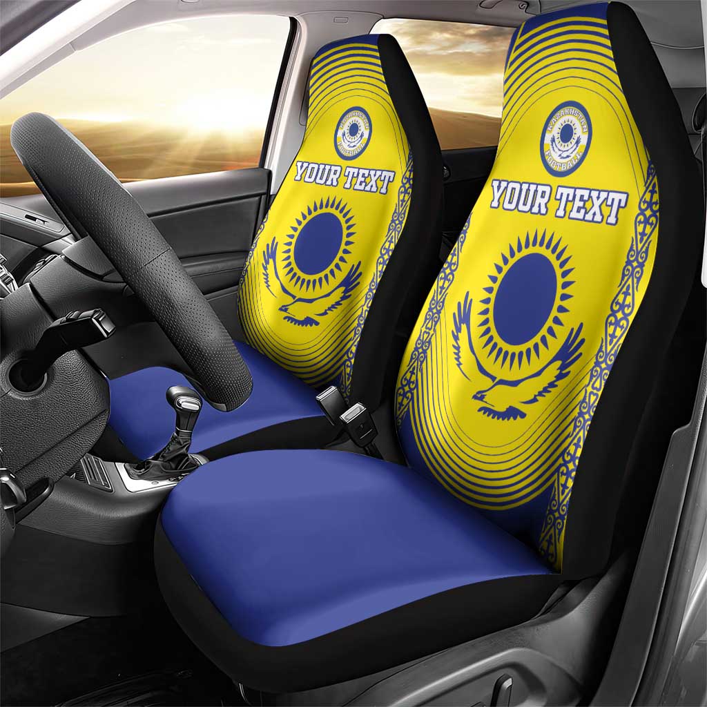 Custom Kazakhstan Football Car Seat Cover Go The Hawks - Wonder Print Shop