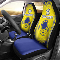 Custom Kazakhstan Football Car Seat Cover Go The Hawks - Wonder Print Shop