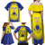 Custom Kazakhstan Football Family Matching Off Shoulder Maxi Dress and Hawaiian Shirt Go The Hawks - Wonder Print Shop