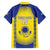 Custom Kazakhstan Football Family Matching Off Shoulder Maxi Dress and Hawaiian Shirt Go The Hawks - Wonder Print Shop