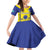 Custom Kazakhstan Football Family Matching Off Shoulder Short Dress and Hawaiian Shirt Go The Hawks - Wonder Print Shop
