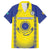 Custom Kazakhstan Football Family Matching Off Shoulder Short Dress and Hawaiian Shirt Go The Hawks - Wonder Print Shop