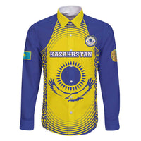 Custom Kazakhstan Football Family Matching Short Sleeve Bodycon Dress and Hawaiian Shirt Go The Hawks - Wonder Print Shop