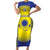 Custom Kazakhstan Football Family Matching Short Sleeve Bodycon Dress and Hawaiian Shirt Go The Hawks - Wonder Print Shop