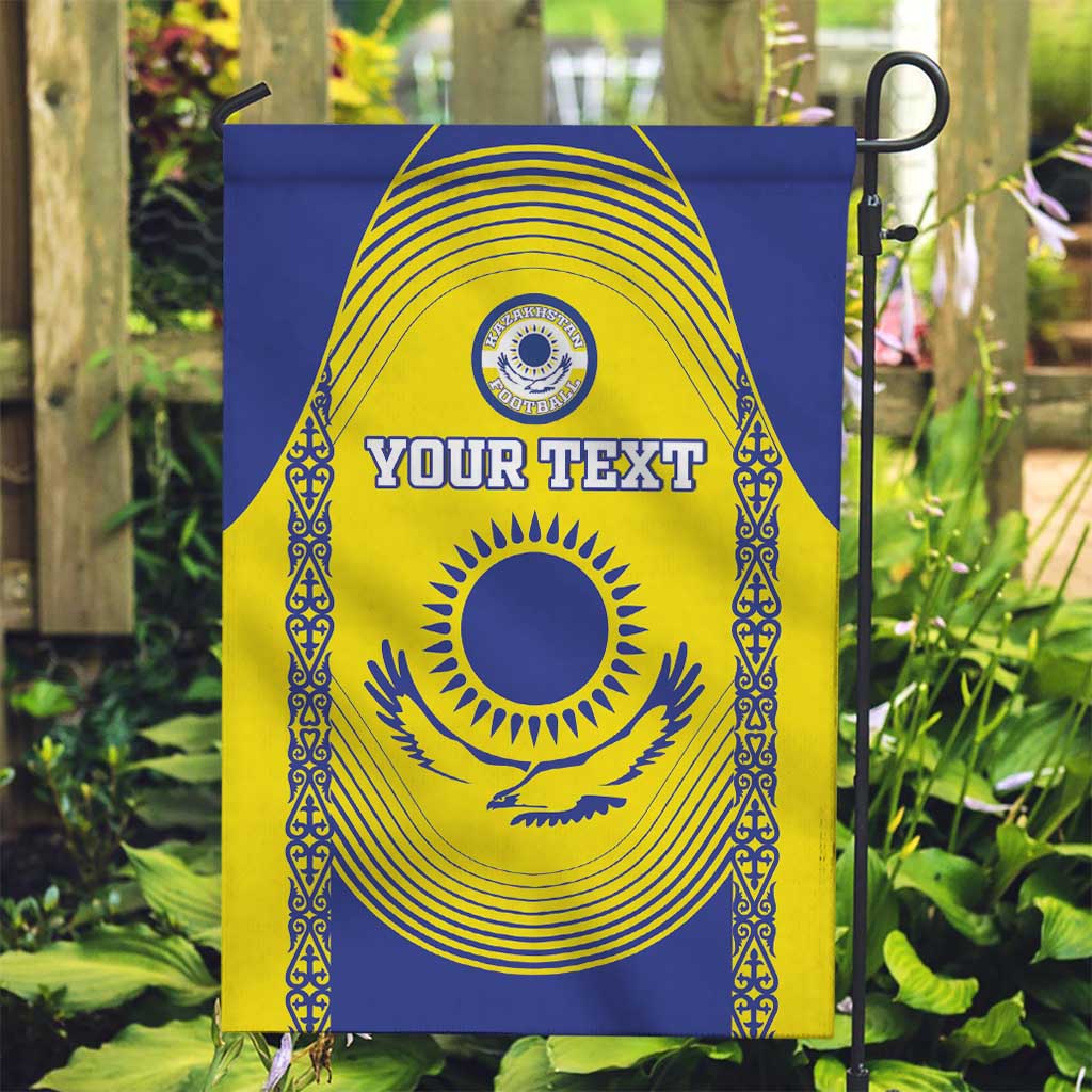 Custom Kazakhstan Football Garden Flag Go The Hawks - Wonder Print Shop