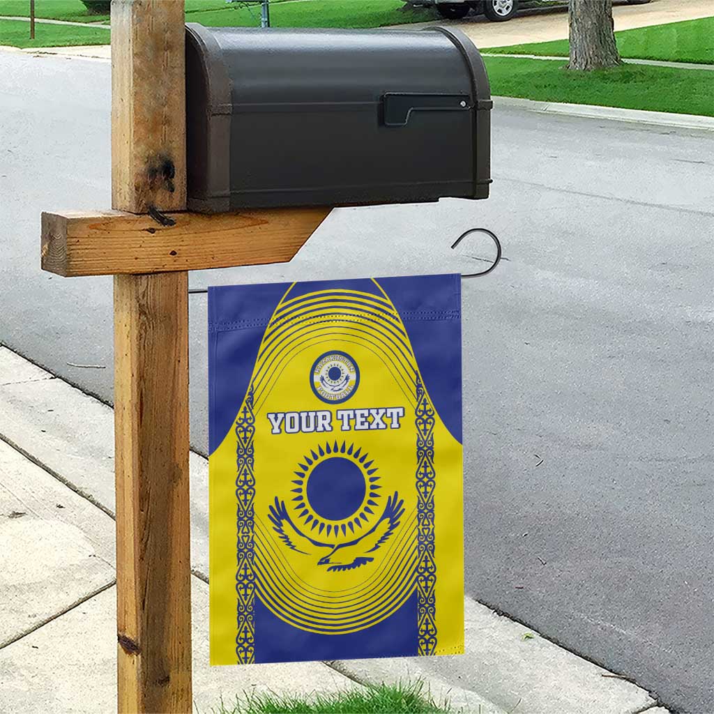 Custom Kazakhstan Football Garden Flag Go The Hawks - Wonder Print Shop