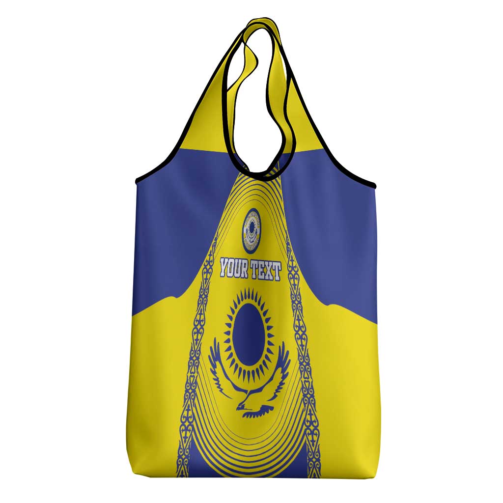 Custom Kazakhstan Football Grocery Bag Go The Hawks