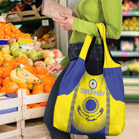 Custom Kazakhstan Football Grocery Bag Go The Hawks