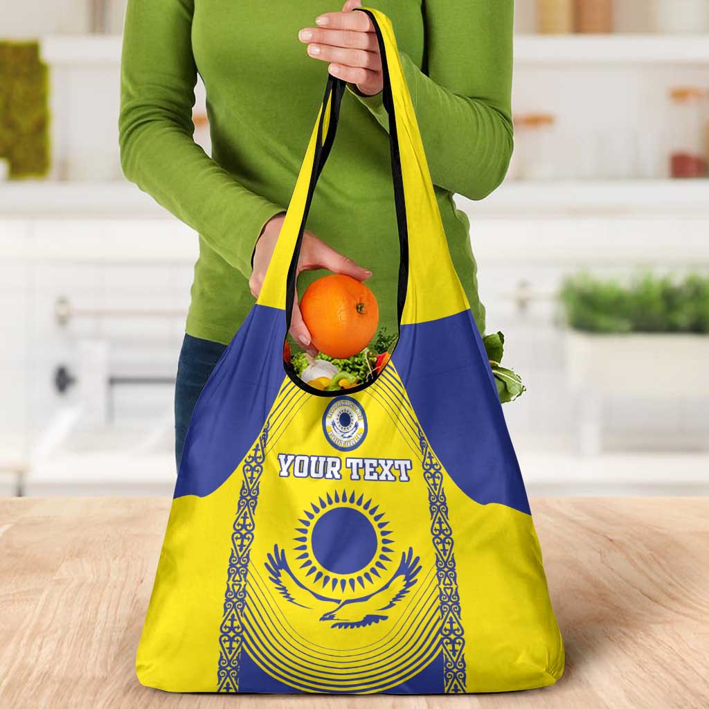 Custom Kazakhstan Football Grocery Bag Go The Hawks