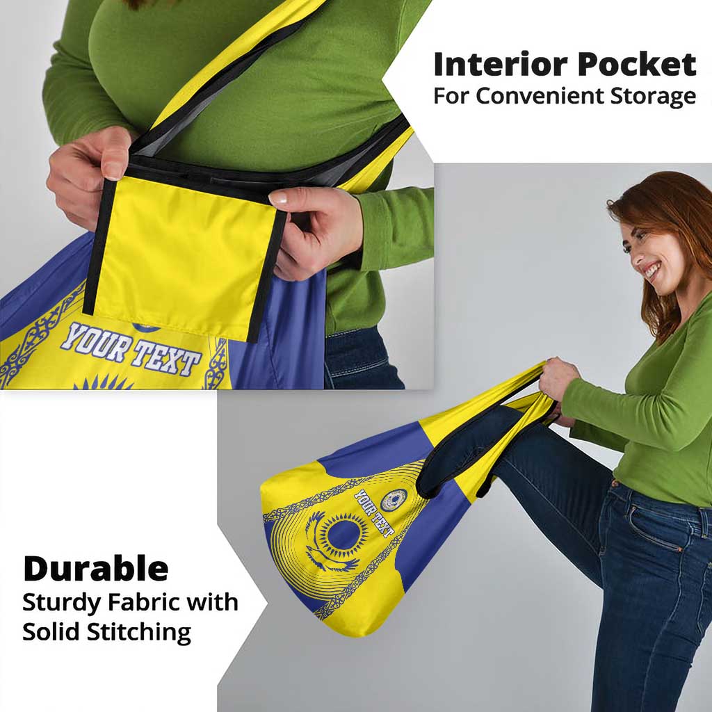 Custom Kazakhstan Football Grocery Bag Go The Hawks