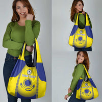 Custom Kazakhstan Football Grocery Bag Go The Hawks