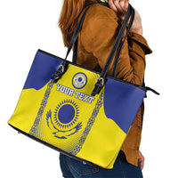 Custom Kazakhstan Football Leather Tote Bag Go The Hawks - Wonder Print Shop