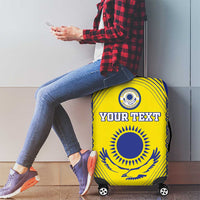 Custom Kazakhstan Football Luggage Cover Go The Hawks - Wonder Print Shop