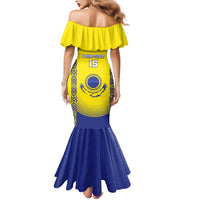 Custom Kazakhstan Football Mermaid Dress Go The Hawks - Wonder Print Shop
