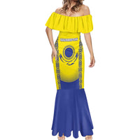 Custom Kazakhstan Football Mermaid Dress Go The Hawks - Wonder Print Shop