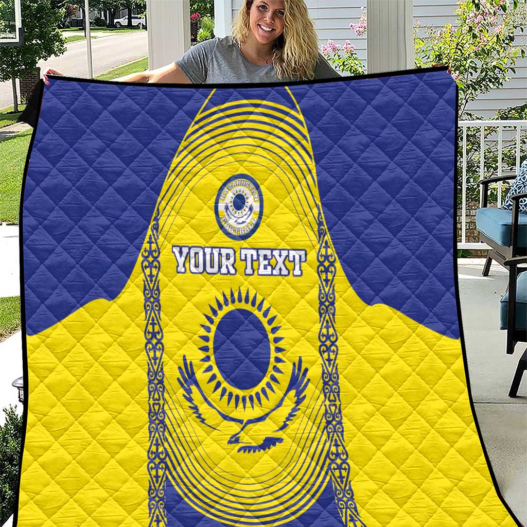 Custom Kazakhstan Football Quilt Go The Hawks - Wonder Print Shop