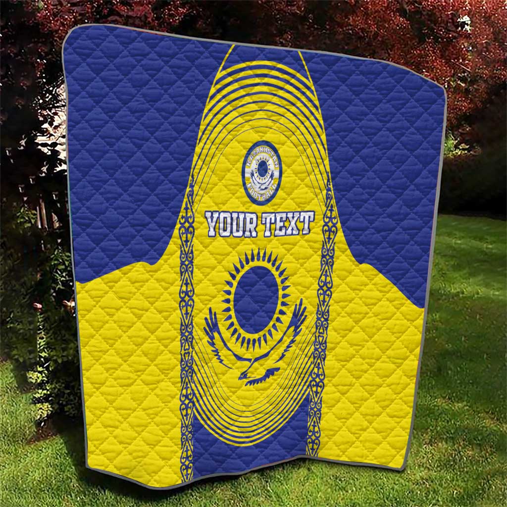 Custom Kazakhstan Football Quilt Go The Hawks - Wonder Print Shop