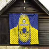 Custom Kazakhstan Football Quilt Go The Hawks - Wonder Print Shop