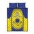 Custom Kazakhstan Football Quilt Bed Set Go The Hawks - Wonder Print Shop