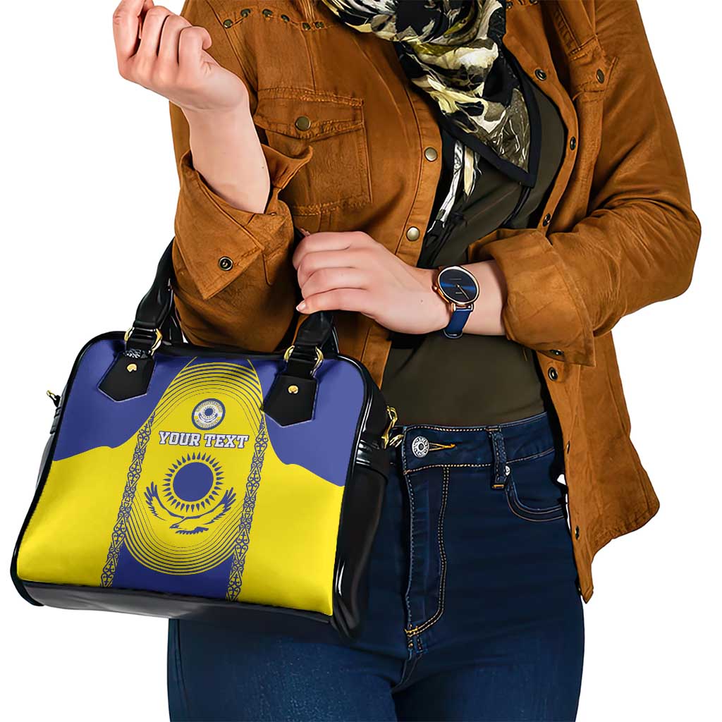 Custom Kazakhstan Football Shoulder Handbag Go The Hawks