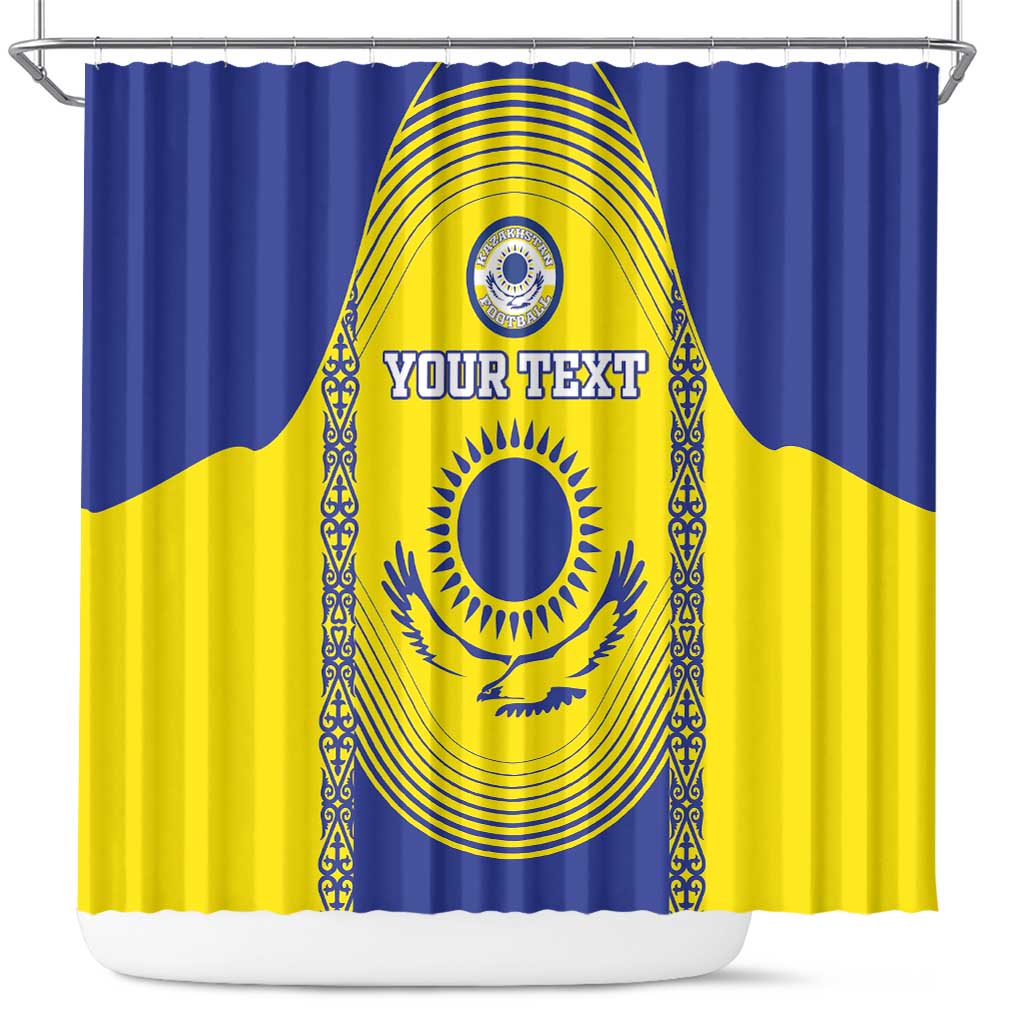 Custom Kazakhstan Football Shower Curtain Go The Hawks