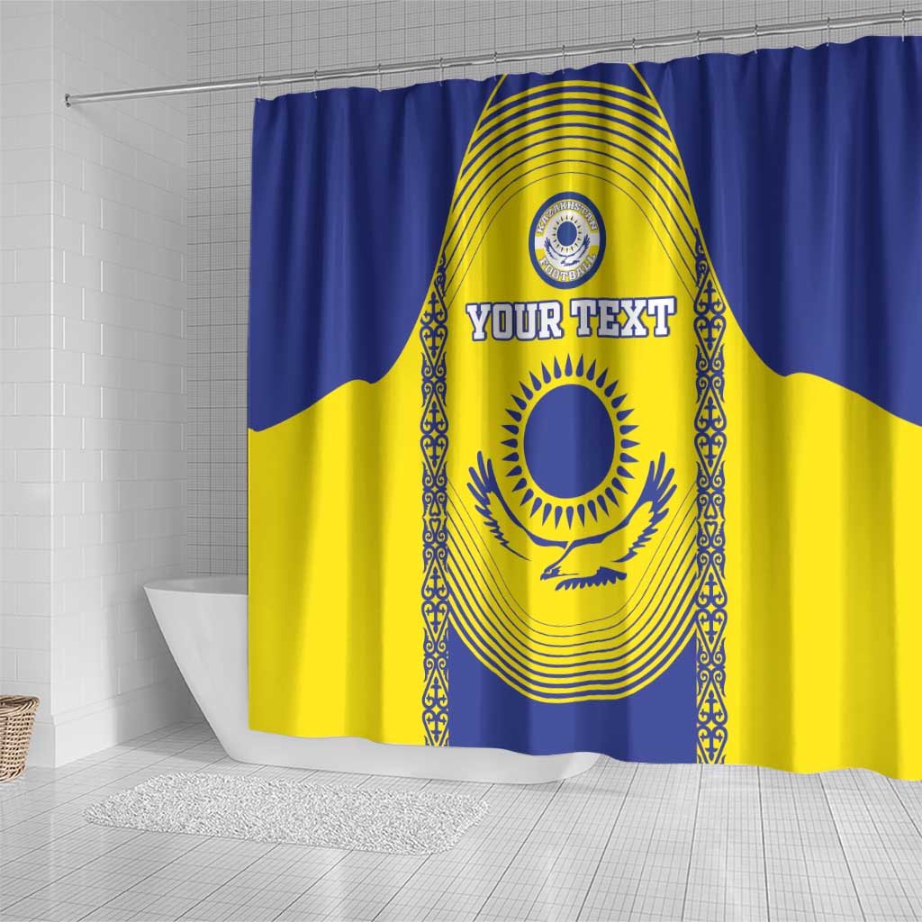 Custom Kazakhstan Football Shower Curtain Go The Hawks