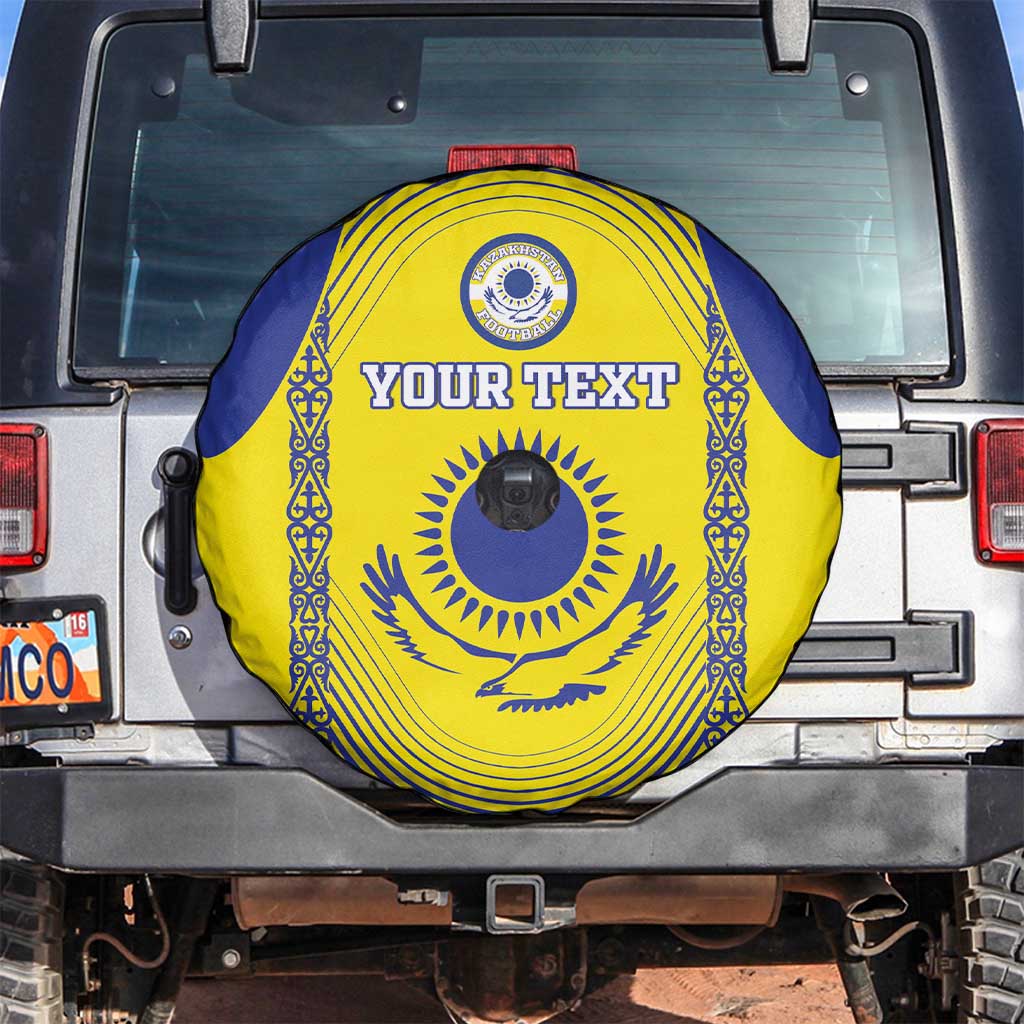 Custom Kazakhstan Football Spare Tire Cover Go The Hawks - Wonder Print Shop