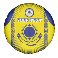 Custom Kazakhstan Football Spare Tire Cover Go The Hawks - Wonder Print Shop