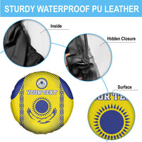 Custom Kazakhstan Football Spare Tire Cover Go The Hawks - Wonder Print Shop