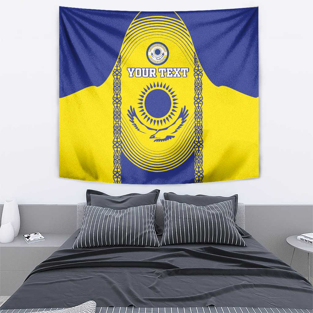 Custom Kazakhstan Football Tapestry Go The Hawks - Wonder Print Shop
