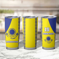 Custom Kazakhstan Football Tumbler Cup Go The Hawks - Wonder Print Shop