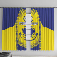 Custom Kazakhstan Football Window Curtain Go The Hawks - Wonder Print Shop