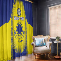 Custom Kazakhstan Football Window Curtain Go The Hawks - Wonder Print Shop