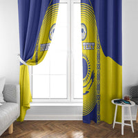 Custom Kazakhstan Football Window Curtain Go The Hawks - Wonder Print Shop
