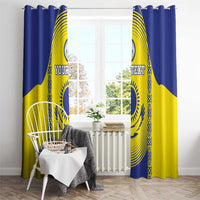 Custom Kazakhstan Football Window Curtain Go The Hawks - Wonder Print Shop