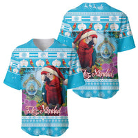 Honduras Christmas Baseball Jersey Scarlet Macaw With Feliz Navidad - Wonder Print Shop