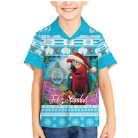 Honduras Christmas Family Matching Mermaid Dress and Hawaiian Shirt Scarlet Macaw With Feliz Navidad - Wonder Print Shop