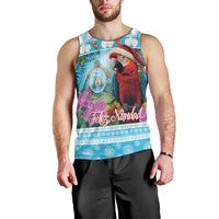 Honduras Christmas Men Tank Top Scarlet Macaw With Feliz Navidad - Wonder Print Shop