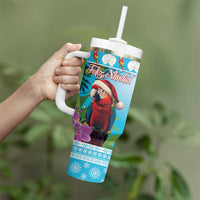 Honduras Christmas Tumbler With Handle Scarlet Macaw With Feliz Navidad - Wonder Print Shop