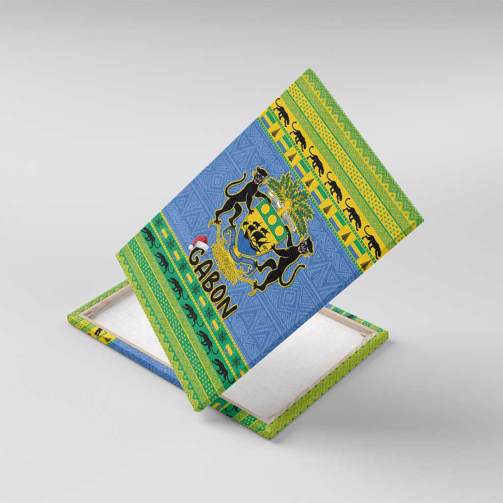 Gabon Christmas Canvas Wall Art Coat Of Arms Joyeux Noel - Wonder Print Shop