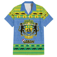 Gabon Christmas Family Matching Summer Maxi Dress and Hawaiian Shirt Coat Of Arms Joyeux Noel - Wonder Print Shop