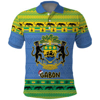 Gabon Christmas Polo Shirt Coat Of Arms Joyeux Noel - Wonder Print Shop