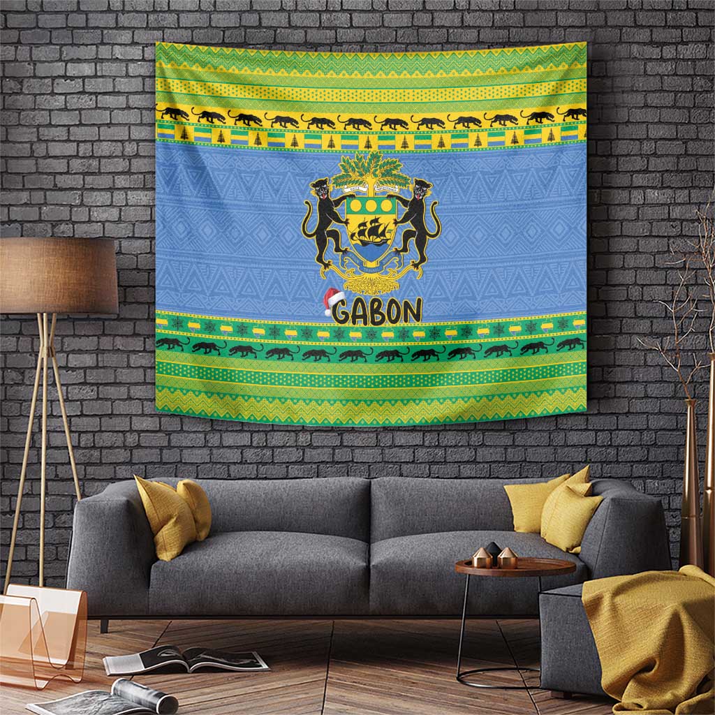 Gabon Christmas Tapestry Coat Of Arms Joyeux Noel - Wonder Print Shop