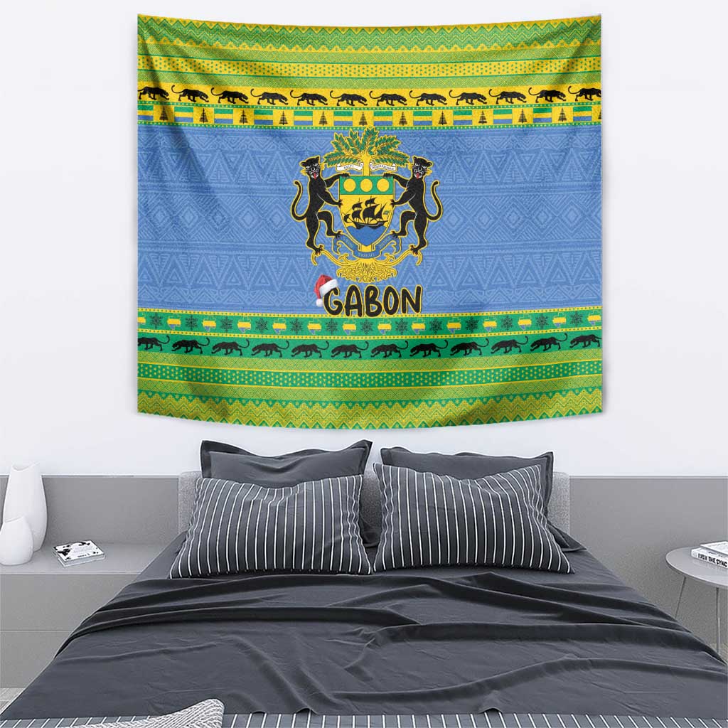 Gabon Christmas Tapestry Coat Of Arms Joyeux Noel - Wonder Print Shop